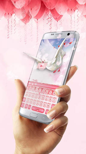 Pink Rose Love Letter Keyboard screenshot 2