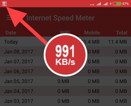 Internet Speed Meter Real screenshot 1