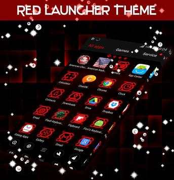 Red Launcher Theme screenshot 1
