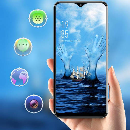 Abstract theme Hand of the ocean screenshot 1