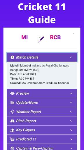 Cricket 11 Fantasy Prediction screenshot 4