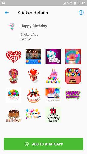 Happy birthday stickers for WhatsApp screenshot 5