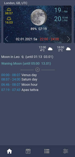 Moon Assistant  Lunar calendar screenshot 1