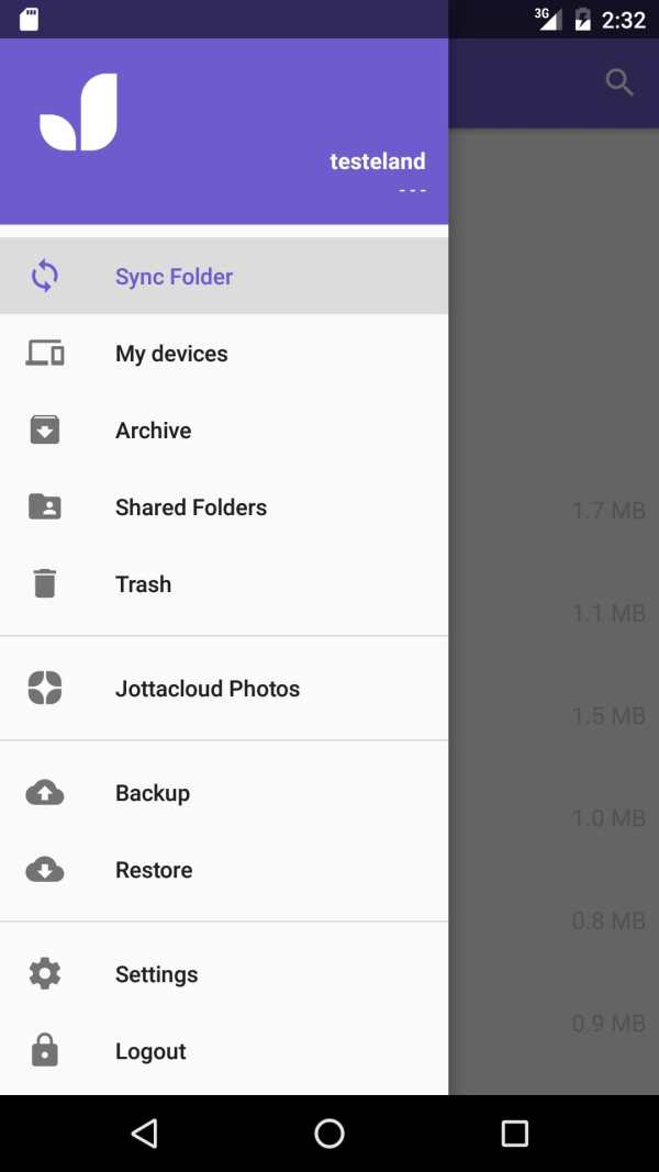 Jottacloud (old) screenshot 1