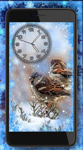Winter Birds Clock screenshot 3