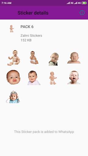 Cute Babies  Stickers for WhatsApp - Funny Sticker screenshot 6