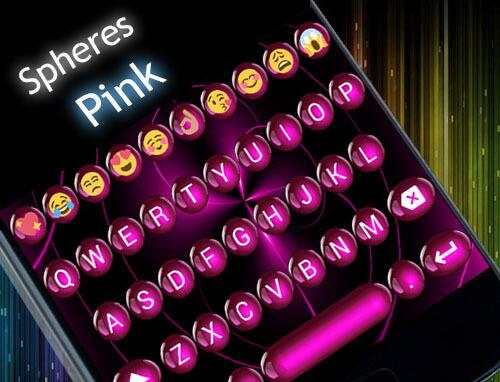 Spheres Pink Emoji Keyboard screenshot 6