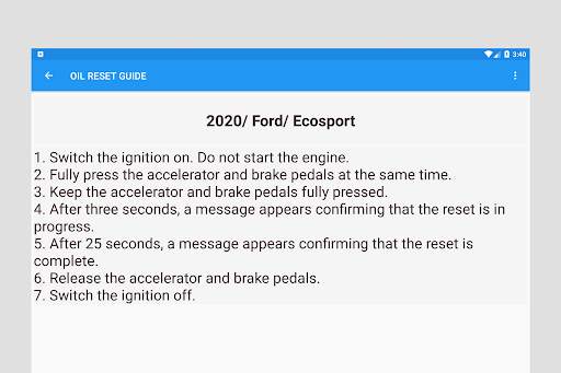 Reset Oil Service Guide Lite screenshot 13