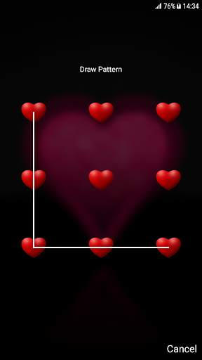 Heart Pattern Lock Screen 3 تصوير الشاشة