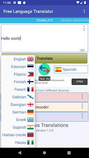 English Language Translator screenshot 2