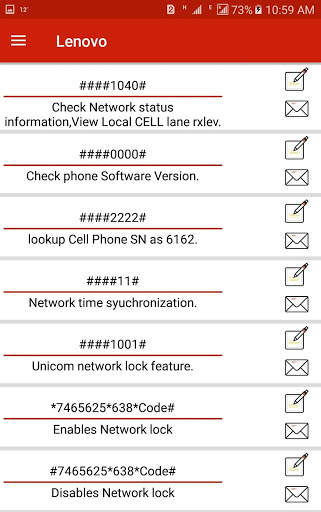 All Mobiles Secrets Codes screenshot 2