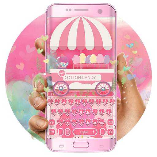 Cotton candy Cardioid pink keyboard 10001001