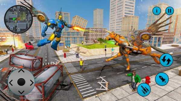 US Police Transform Car Robot Unicorn Horse Game screenshot 1