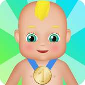 baby running race game logo