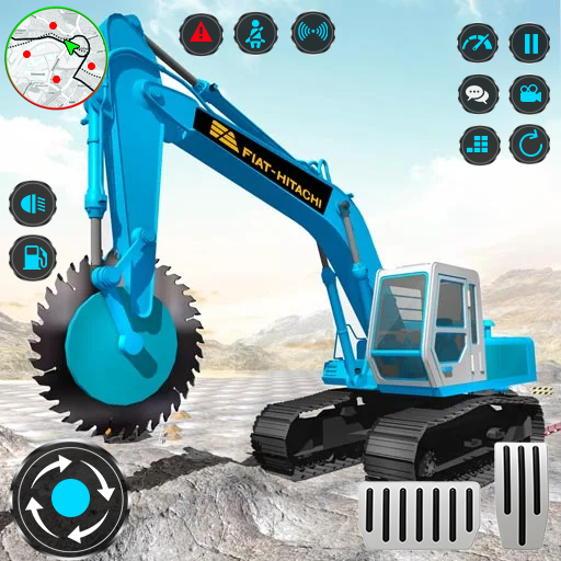 Heavy Excavator Rock Mining أيقونة