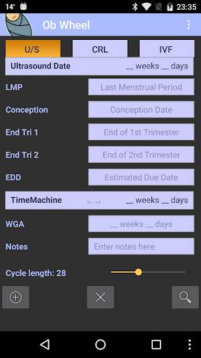 OB Wheel: Pregnancy calculator screenshot 1