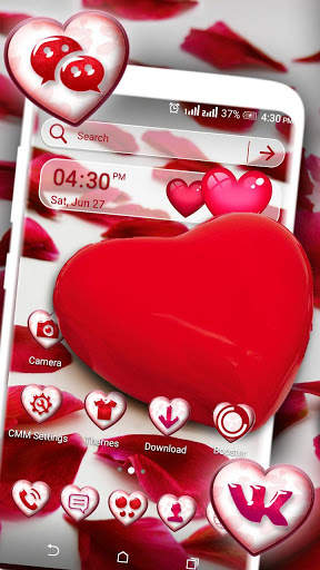 Red Heart Theme Launcher screenshot 1
