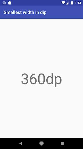 Smallest width in dip screenshot 1