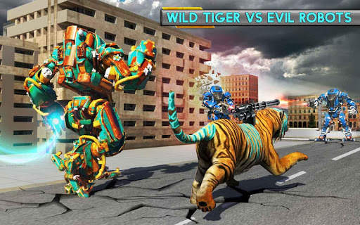 Robot Transforming Wild Tiger Game: Cheetah Games screenshot 14
