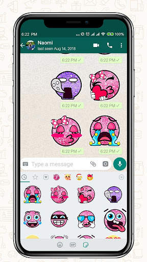 Glitter Emoji Stickers for Chatting (Add Stickers) screenshot 2