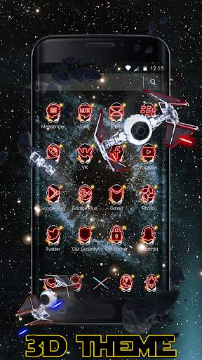 Space Ship War in Stars 3D Theme screenshot 2