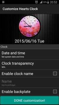 Theme Hearts Clock 4 تصوير الشاشة