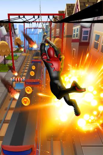 Subway hero spider : endless Dash Runner screenshot 2