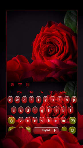 Romantic Red Rose Keyboard screenshot 1