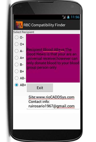 Blood Group Recipient finder screenshot 1