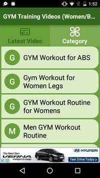 GYM Training Videos (Women/Beginners/Men Workout) screenshot 2