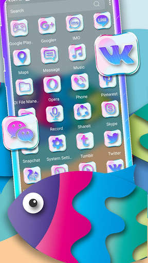 Cartoon Fish Launcher Theme screenshot 2