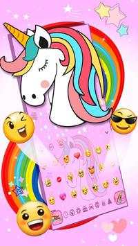 Cute Pink Unicorn Keyboard screenshot 3