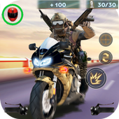 US corsa esercito moto icon