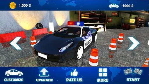 Cop Car Parking Hero: City Cops Driving Games 2018 screenshot 1