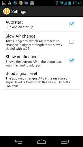 Wifi Roaming Fix screenshot 2