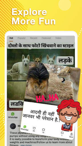 Helo Lite - Download Share WhatsApp Status Videos screenshot 3