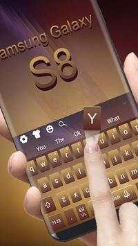 Keyboard for Gold Galaxy S8 screenshot 2
