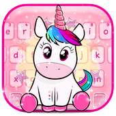 Cute Glowing Pink Unicorn Keyboard Theme logo