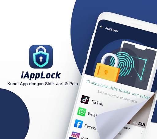 Kunci App & Galeri, Sidik jari & PIN, iAppLock screenshot 1