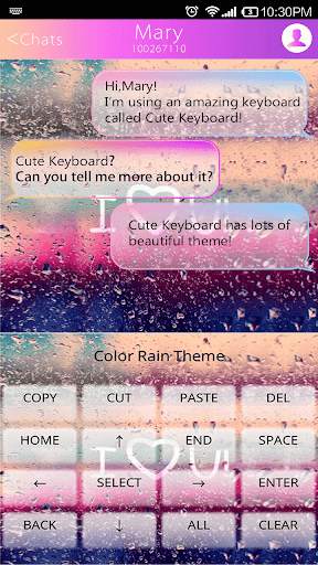 COLOR RAIN Emoji Keyboard Skin screenshot 2
