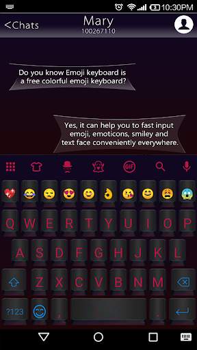 Black Neon Wallpaper for Emoji Keyboard screenshot 1