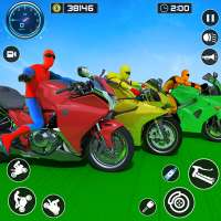 Superhero Mega Ramp Bike Games on 9Apps