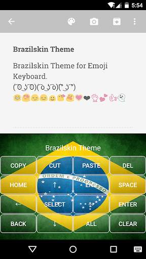 Brazil Emoji Keyboard Theme screenshot 3