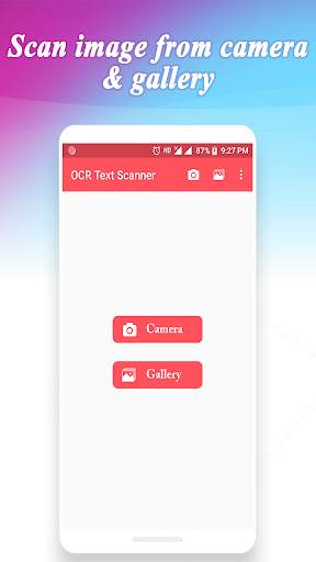 OCR Text Scanner - Camera, Gallery screenshot 1