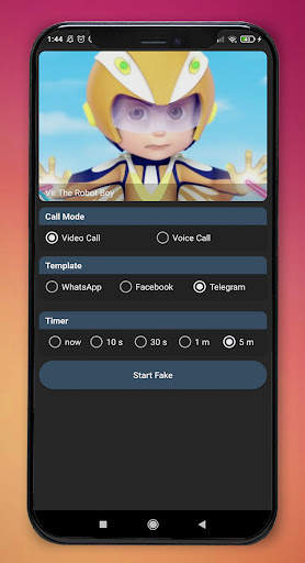 Vir The Robot Boy Fake Call screenshot 2
