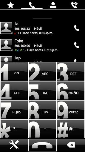 THEME SWIPE DIALER BIG BLACK screenshot 1
