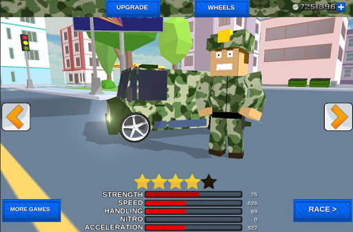 Blocky Army City Rush Racer screenshot 3