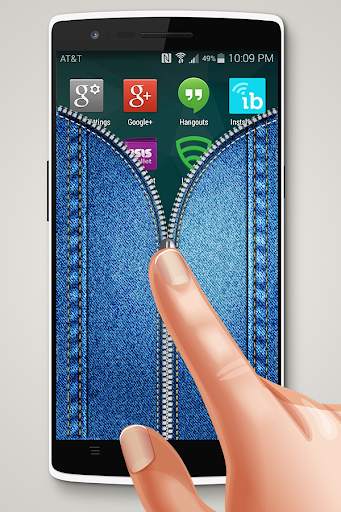 Jean Zipper Lock Screen screenshot 1