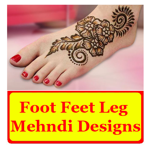 Foot Feet Leg Mehndi Designs Idea иконка