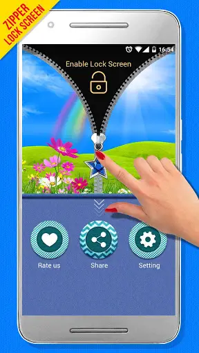 Rainbow Zipper Lock Screen screenshot 3